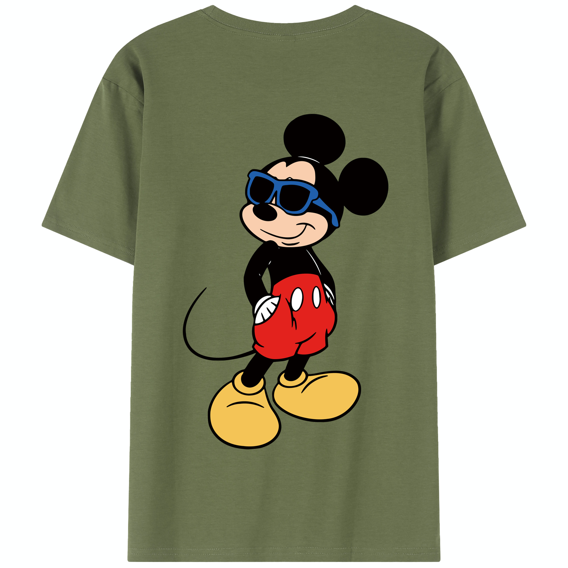 （画像用） ミッキーマウス Mickey Mouse 綿100％半袖Tシャツ（背面プリント）